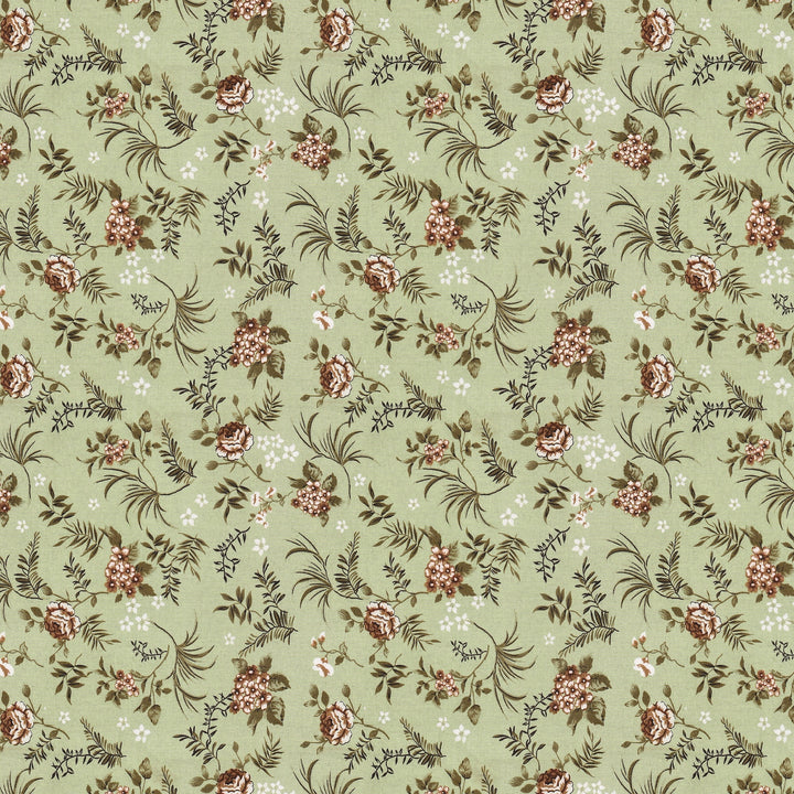 Bella Casa Fashion & Retail Ltd BEDSHEET 60 X 90 Inch / Green & Multi / Cotton Bella Casa Single Size Cotton Bedsheet with 1 Pillow Cover Floral Design Green & Multi Colour - Stella Collection