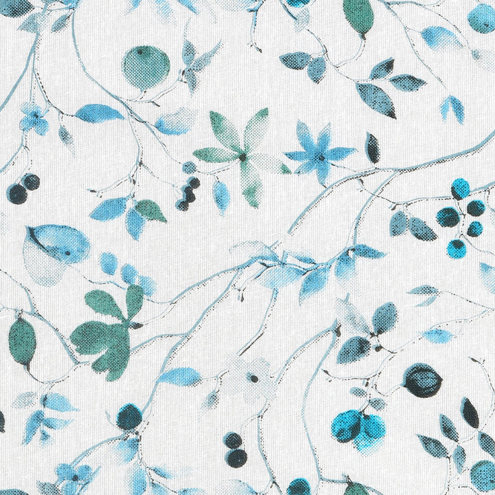 Bella Casa Fashion & Retail Ltd BEDSHEET 72 inch x 78 inch + 10 inch / Blue / 100 % Pure Cotton Double Fitted Bedsheet Set 100% Cotton with 2 Pillow Covers Floral Design Blue Colour - Scarlet Collection