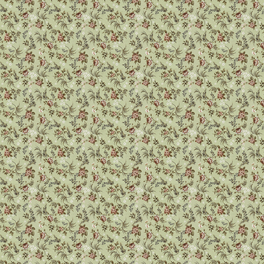 Bella Casa Fashion & Retail Ltd BEDSHEET 72 inch x 78 inch + 10 inch / Green / 100 % Pure Cotton Double Fitted Bedsheet Set 100% Cotton with 2 Pillow Covers Floral Design Green Colour - Scarlet Collection