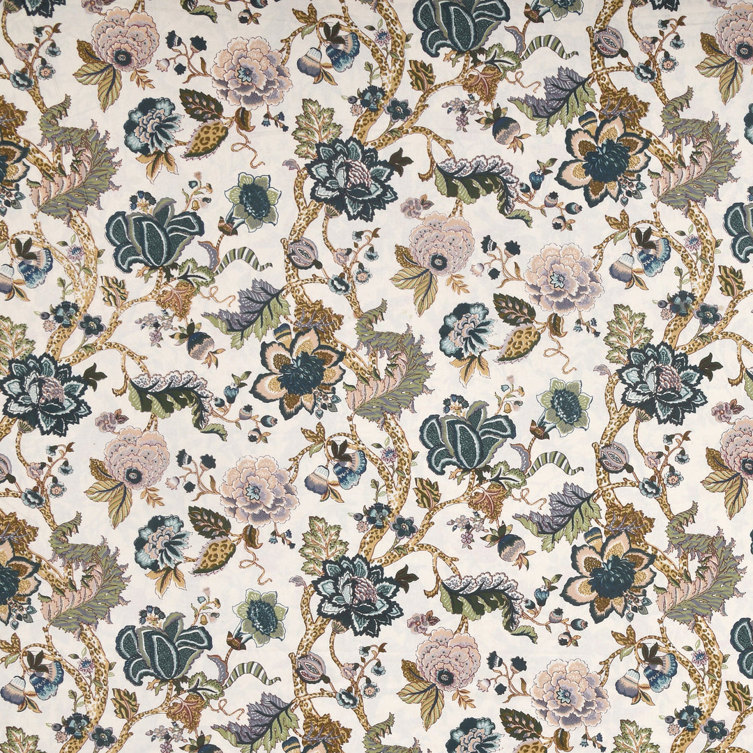 Bella Casa Fashion & Retail Ltd BEDSHEET 72 inch x 78 inch + 10 inch / Multicolor / 100 % Pure Cotton Double Fitted Bedsheet Set 100% Cotton with 2 Pillow Covers Floral Design Multi Colour - Scarlet Collection