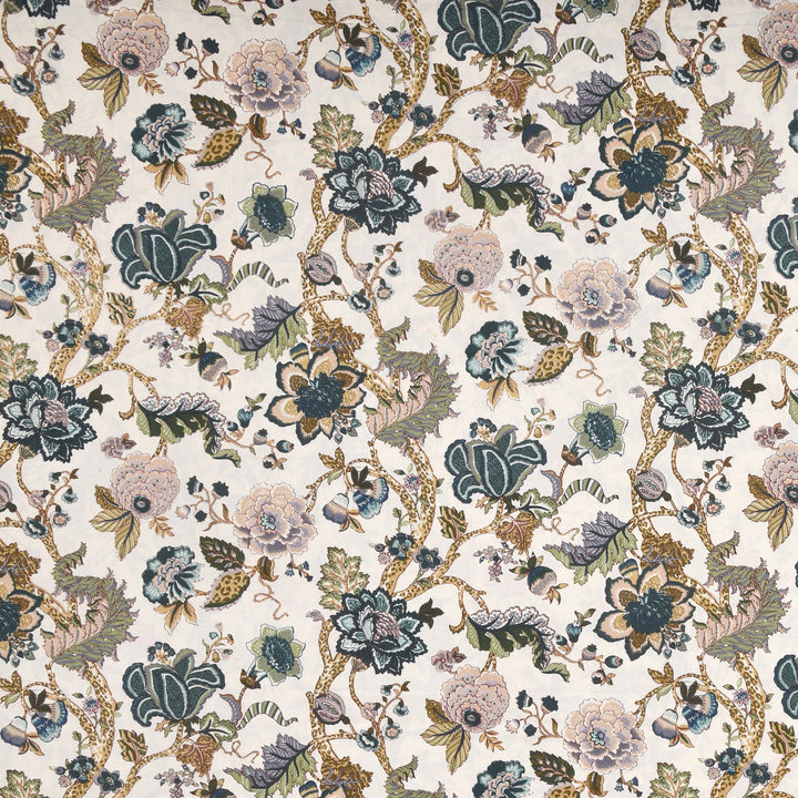 Bella Casa Fashion & Retail Ltd BEDSHEET 72 inch x 78 inch + 10 inch / Multicolor / 100 % Pure Cotton Double Fitted Bedsheet Set 100% Cotton with 2 Pillow Covers Floral Design Multi Colour - Scarlet Collection