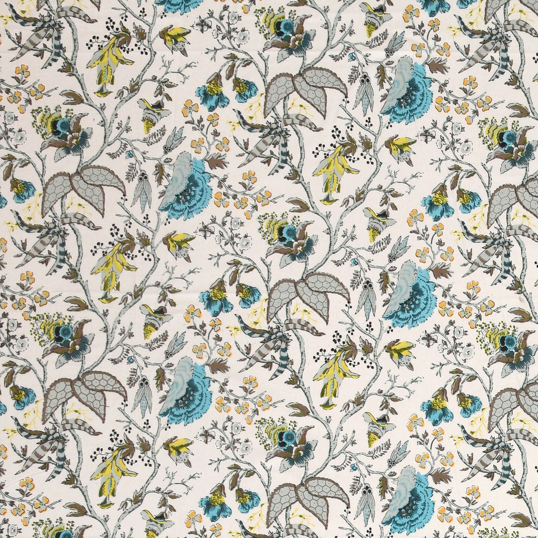 Bella Casa Fashion & Retail Ltd BEDSHEET 72 inch x 78 inch + 10 inch / Multicolor / 100 % Pure Cotton Double Fitted Bedsheet Set 100% Cotton with 2 Pillow Covers Floral Design Multi Colour - Scarlet Collection