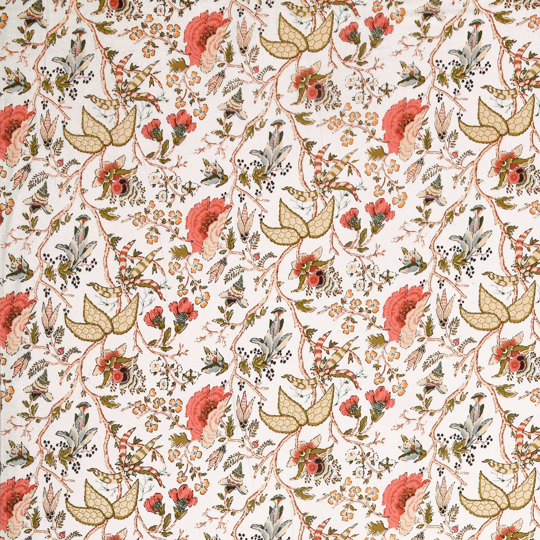 Bella Casa Fashion & Retail Ltd BEDSHEET 72 inch x 78 inch + 10 inch / Multicolor / 100 % Pure Cotton Double Fitted Bedsheet Set 100% Cotton with 2 Pillow Covers Floral Design Multi Colour - Scarlet Collection