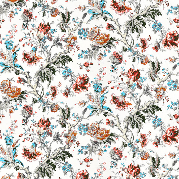 Bella Casa Fashion & Retail Ltd BEDSHEET 72 inch x 78 inch + 10 inch / Multicolor / 100 % Pure Cotton Double Fitted Bedsheet Set 100% Cotton with 2 Pillow Covers Floral Design Multi Colour - Scarlet Collection