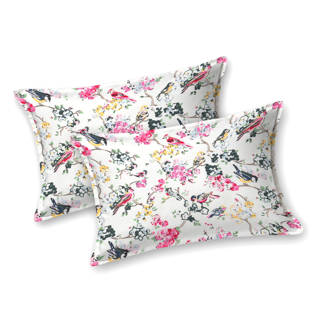 Bella Casa Fashion & Retail Ltd BEDSHEET 72 inch x 78 inch + 10 inch / Multicolor / 100 % Pure Cotton Double Fitted Bedsheet Set 100% Cotton with 2 Pillow Covers Floral Design Multi Colour - Scarlet Collection