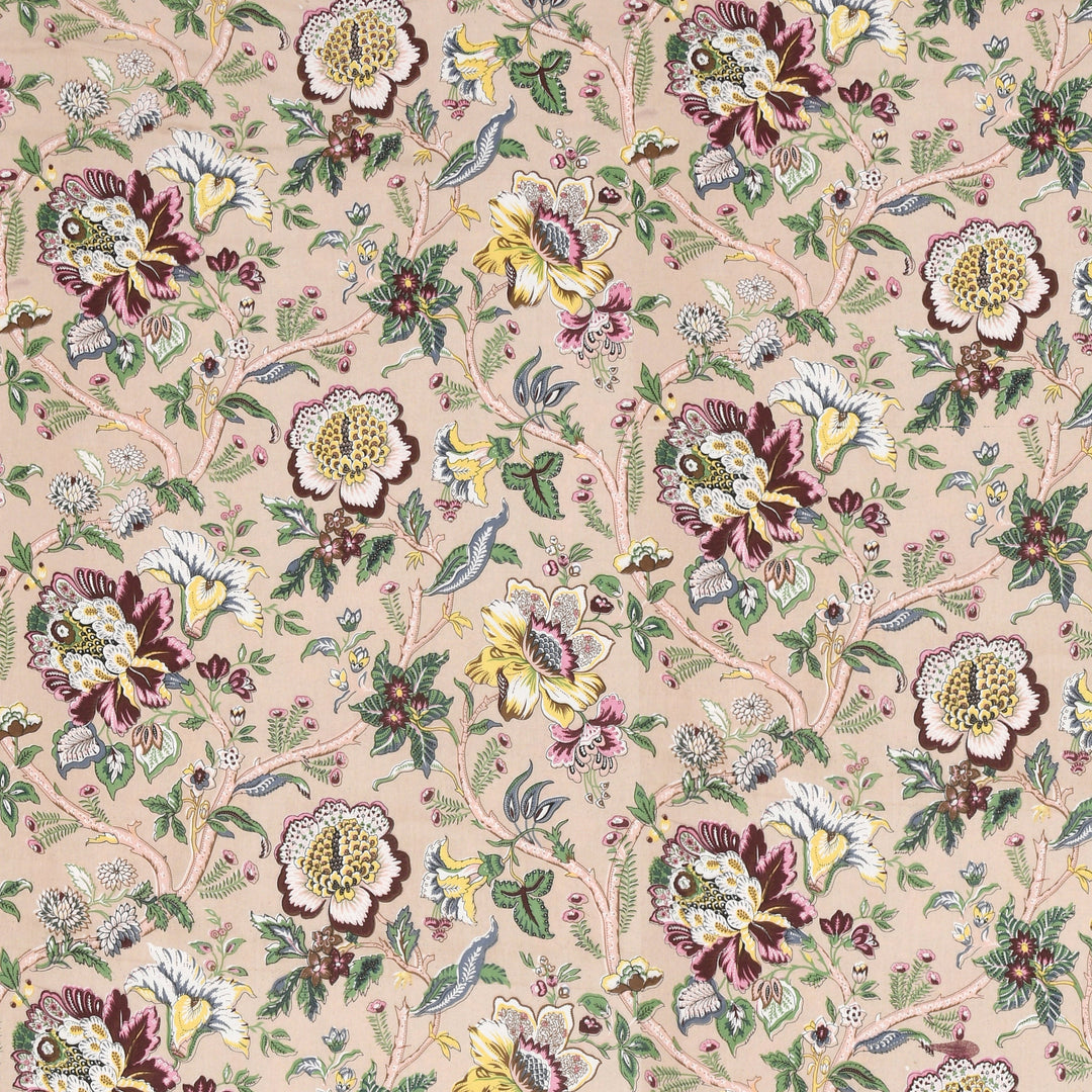 Bella Casa Fashion & Retail Ltd BEDSHEET 72 inch x 78 inch + 10 inch / Multicolor / 100 % Pure Cotton Double Fitted Bedsheet Set 100% Cotton with 2 Pillow Covers Floral Design Multi Colour - Scarlet Collection