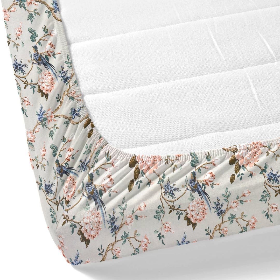 Bella Casa Fashion & Retail Ltd BEDSHEET 72 inch x 78 inch + 10 inch / Multicolor / 100 % Pure Cotton Double Fitted Bedsheet Set 100% Cotton with 2 Pillow Covers Floral Design Multi Colour - Scarlet Collection