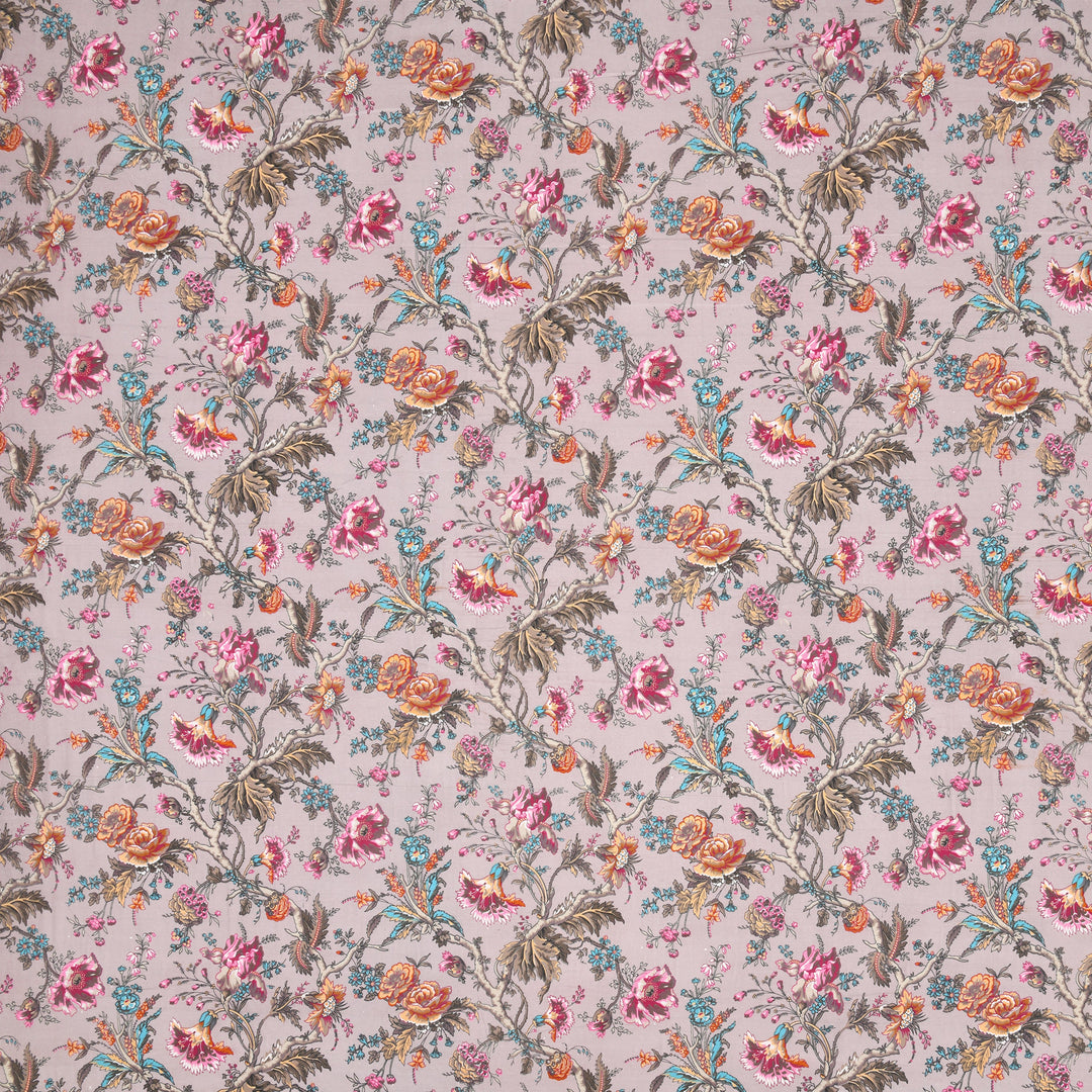 Bella Casa Fashion & Retail Ltd BEDSHEET 72 inch x 78 inch + 10 inch / Multicolor / 100 % Pure Cotton Double Fitted Bedsheet Set 100% Cotton with 2 Pillow Covers Floral Design Multi Colour - Scarlet Collection