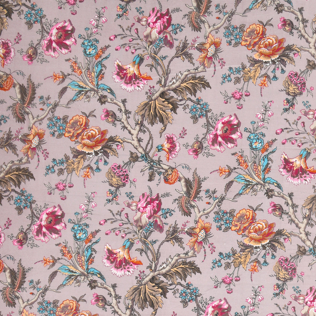 Bella Casa Fashion & Retail Ltd BEDSHEET 72 inch x 78 inch + 10 inch / Multicolor / 100 % Pure Cotton Double Fitted Bedsheet Set 100% Cotton with 2 Pillow Covers Floral Design Multi Colour - Scarlet Collection