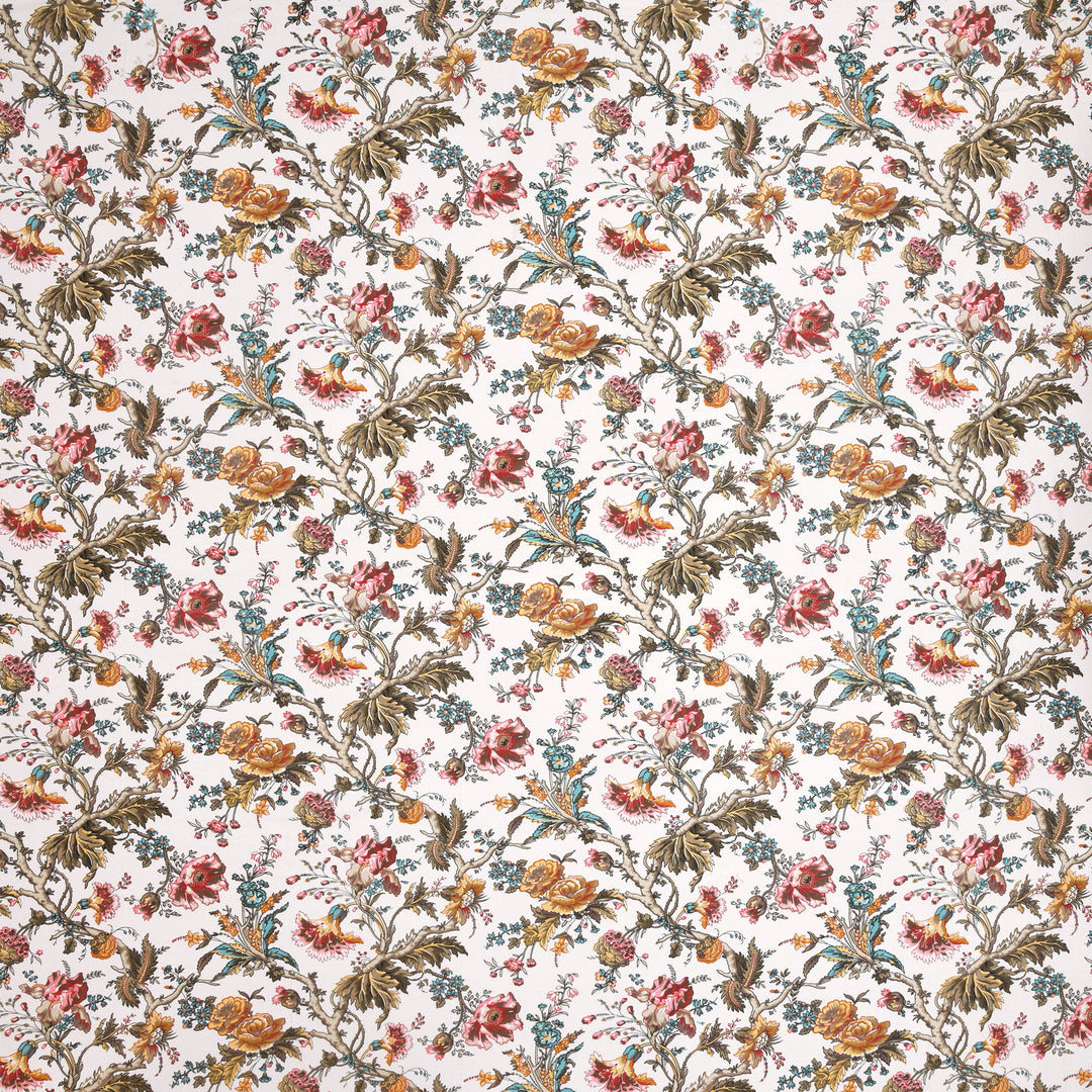 Bella Casa Fashion & Retail Ltd BEDSHEET 72 inch x 78 inch + 10 inch / Multicolor / 100 % Pure Cotton Double Fitted Bedsheet Set 100% Cotton with 2 Pillow Covers Floral Design Multi Colour - Scarlet Collection