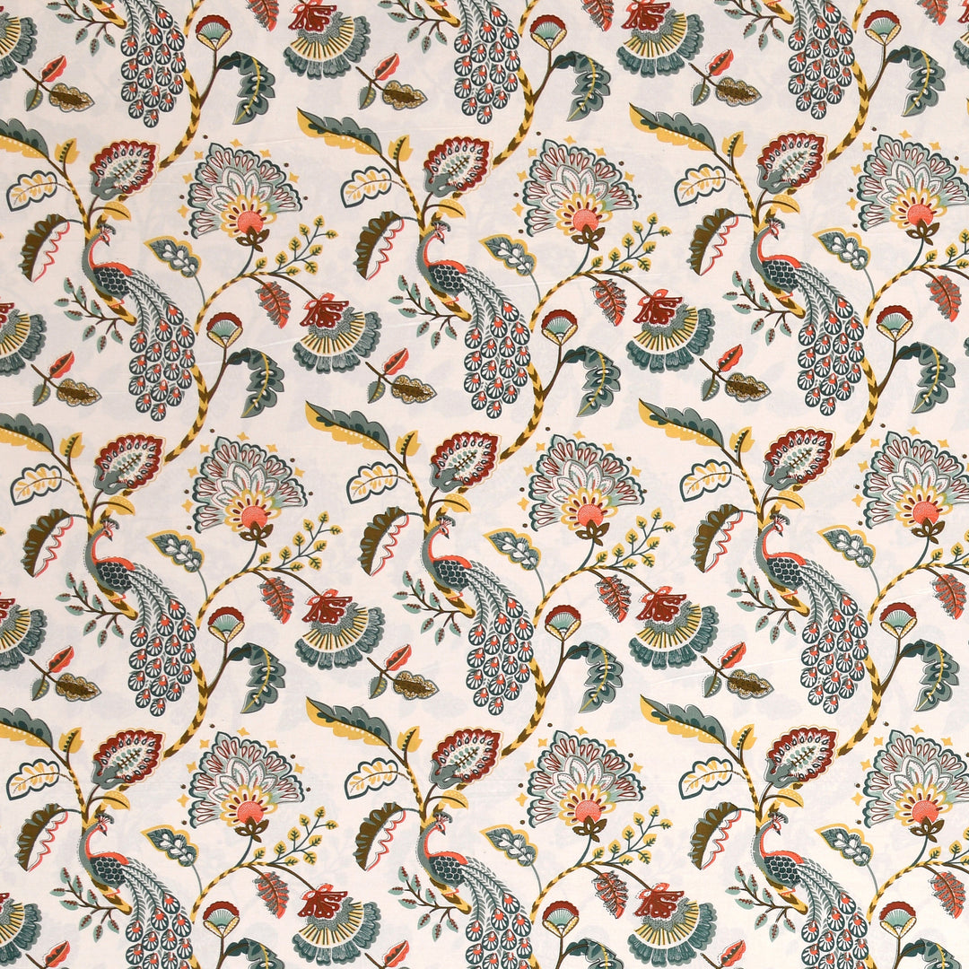 Bella Casa Fashion & Retail Ltd BEDSHEET 72 inch x 78 inch + 10 inch / Multicolor / 100 % Pure Cotton Double Fitted Bedsheet Set 100% Cotton with 2 Pillow Covers Floral Design Multi Colour - Scarlet Collection