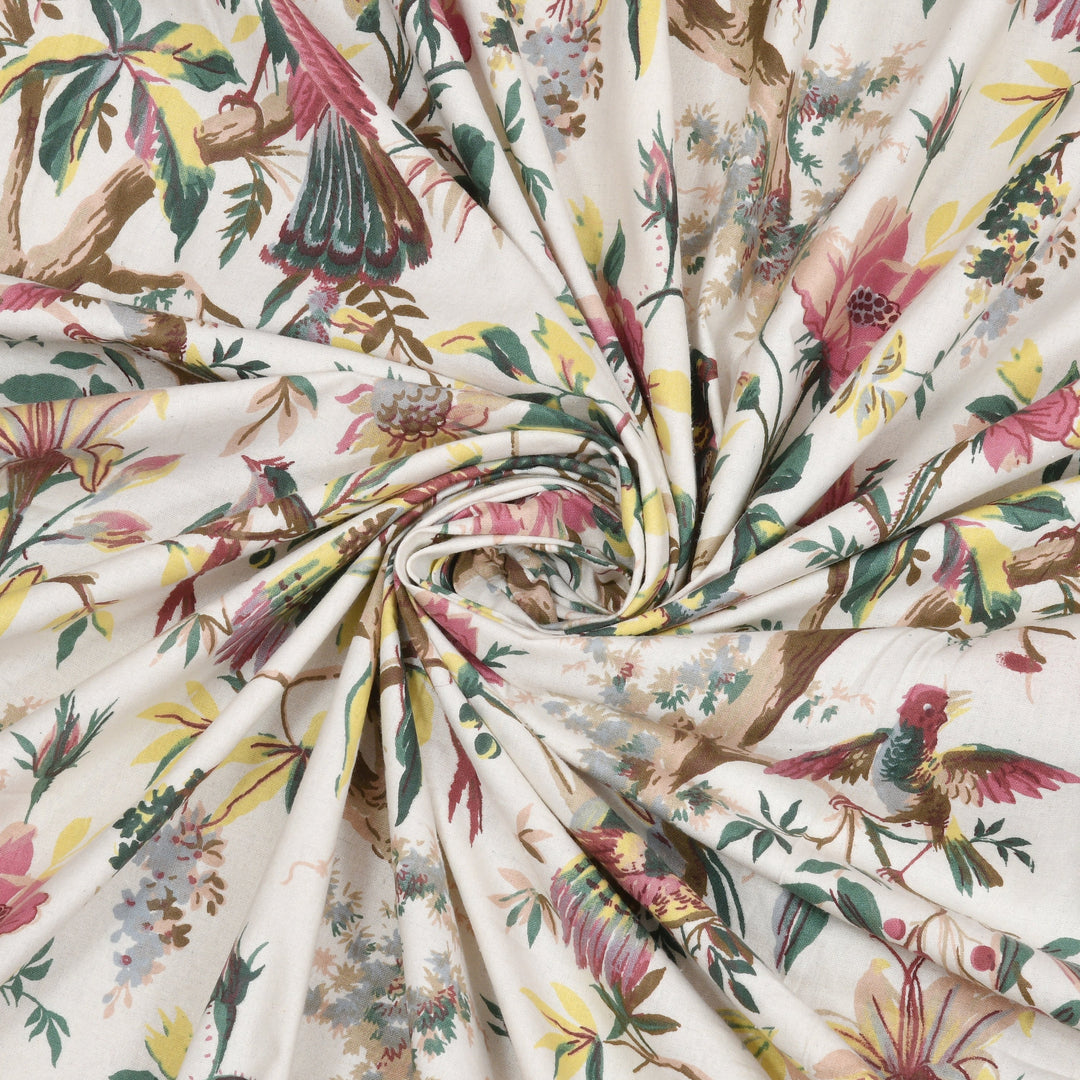 Bella Casa Fashion & Retail Ltd BEDSHEET 72 inch x 78 inch + 10 inch / Multicolor / 100 % Pure Cotton Double Fitted Bedsheet Set 100% Cotton with 2 Pillow Covers Floral Design Multi Colour - Scarlet Collection