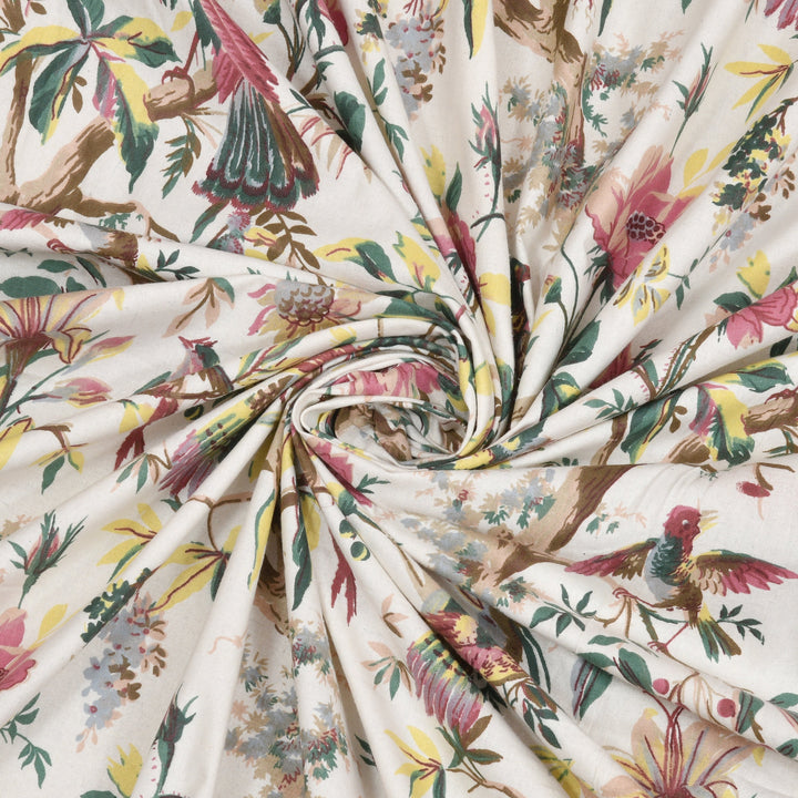 Bella Casa Fashion & Retail Ltd BEDSHEET 72 inch x 78 inch + 10 inch / Multicolor / 100 % Pure Cotton Double Fitted Bedsheet Set 100% Cotton with 2 Pillow Covers Floral Design Multi Colour - Scarlet Collection