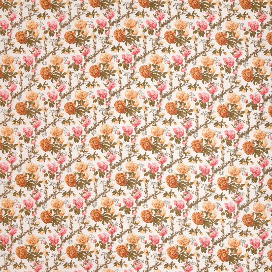 Bella Casa Fashion & Retail Ltd BEDSHEET 72 inch x 78 inch + 10 inch / Mustard & Pink / 100 % Pure Cotton Double Fitted Bedsheet Set 100% Cotton with 2 Pillow Covers Floral Design Mustard & Pink Colour - Scarlet Collection