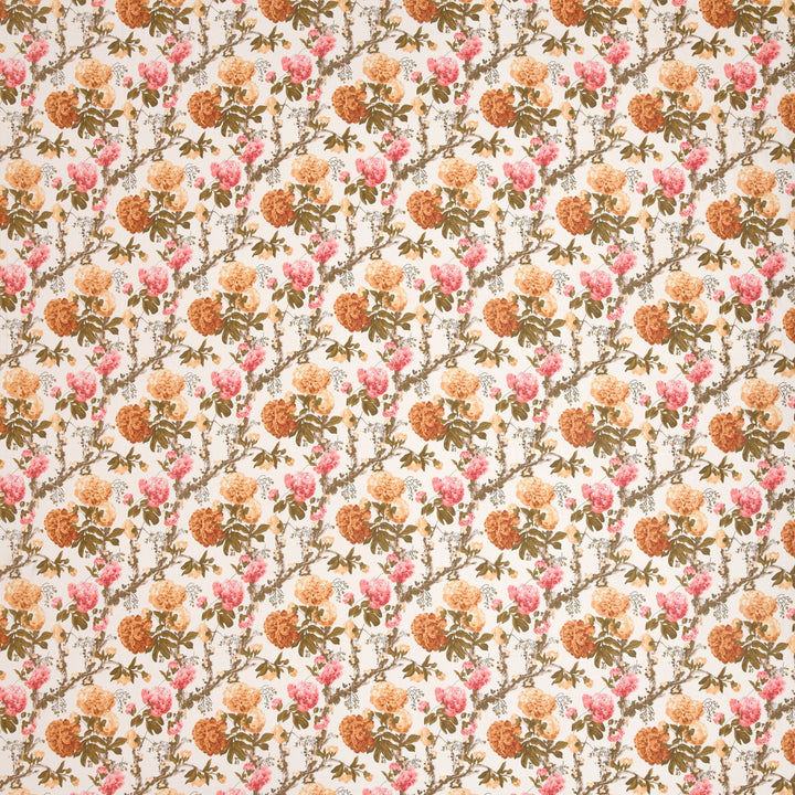 Bella Casa Fashion & Retail Ltd BEDSHEET 72 inch x 78 inch + 10 inch / Mustard & Pink / 100 % Pure Cotton Double Fitted Bedsheet Set 100% Cotton with 2 Pillow Covers Floral Design Mustard & Pink Colour - Scarlet Collection