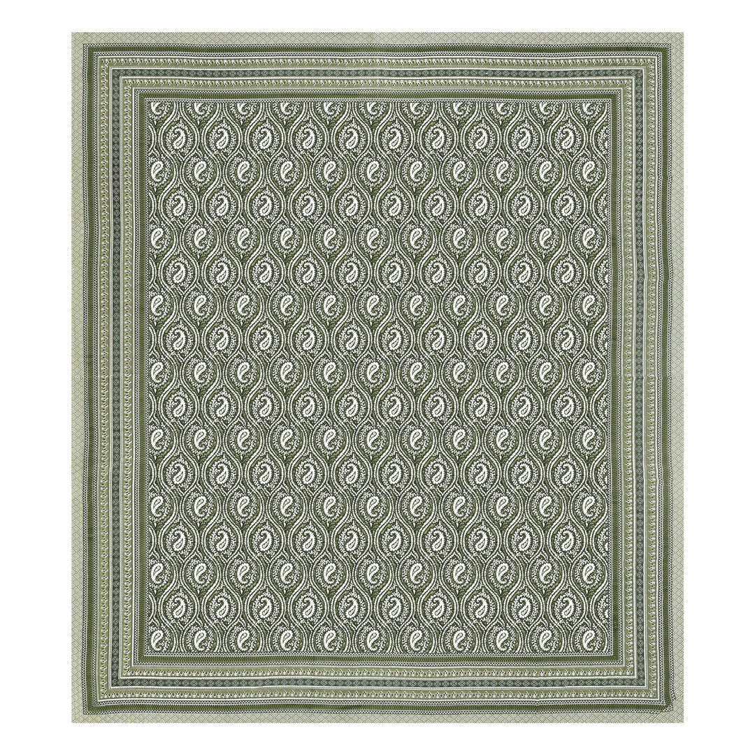 Bella Casa Fashion & Retail Ltd BEDSHEET 87 X 107 Inch / Green / Cotton Double King Size Bedsheet with 2 Pillow Covers Cotton Green Colour - Ethnic Collection