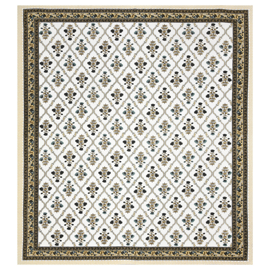 Bella Casa Fashion & Retail Ltd BEDSHEET 87 X 107 Inch / Multi / Cotton Double King Size Bedsheet with 2 Pillow Covers Cotton Multi Colour - Ethnic Collection