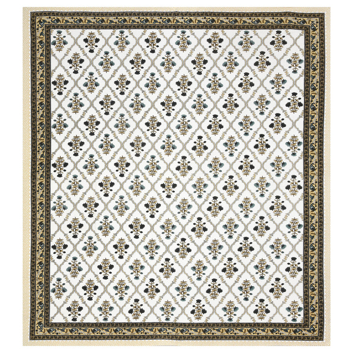 Bella Casa Fashion & Retail Ltd BEDSHEET 87 X 107 Inch / Multi / Cotton Double King Size Bedsheet with 2 Pillow Covers Cotton Multi Colour - Ethnic Collection