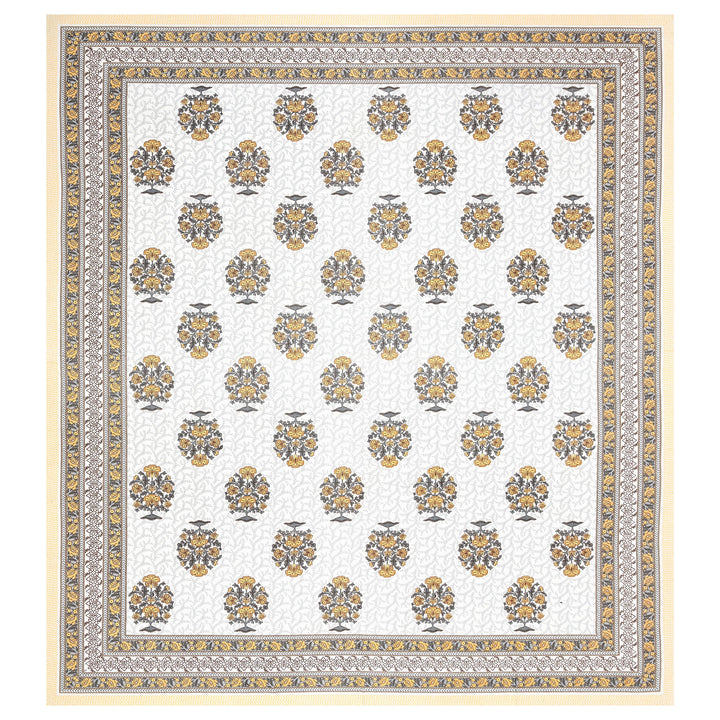 Bella Casa Fashion & Retail Ltd BEDSHEET 87 X 107 Inch / Multi / Cotton Double King Size Bedsheet with 2 Pillow Covers Cotton Multi Colour - Ethnic Collection