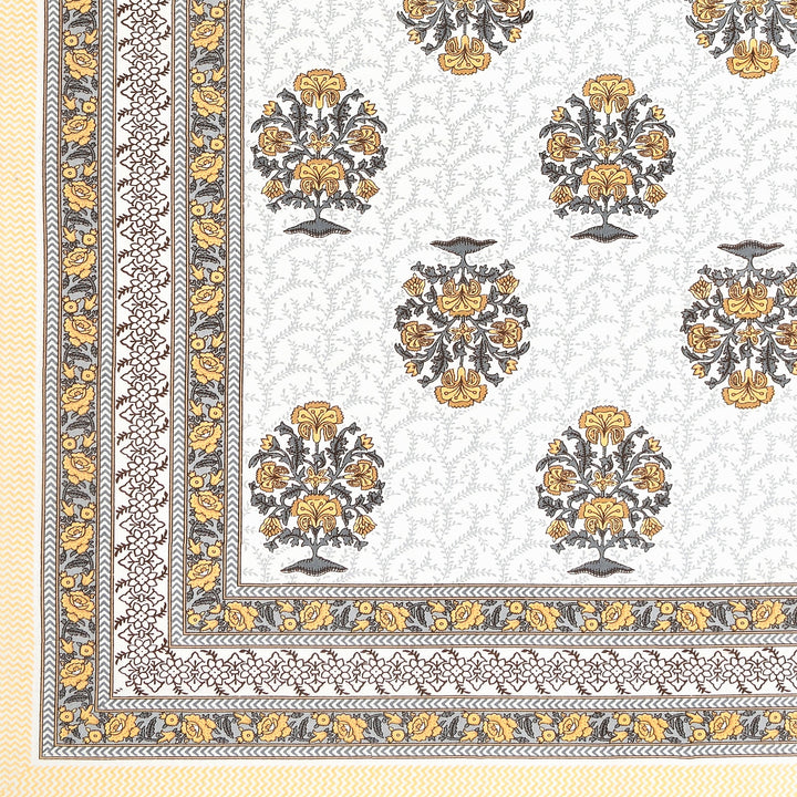 Bella Casa Fashion & Retail Ltd BEDSHEET 87 X 107 Inch / Multi / Cotton Double King Size Bedsheet with 2 Pillow Covers Cotton Multi Colour - Ethnic Collection