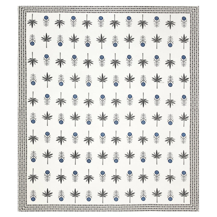Bella Casa Fashion & Retail Ltd BEDSHEET 87 X 108 Inch / Green & Blue / Cotton Double King Size Bedsheet with 2 Pillow Covers Motifs Printed Cotton Green & Blue Colour - Heritage Collection