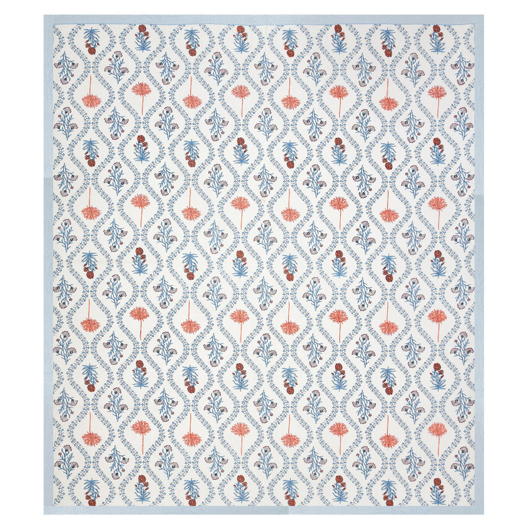 Bella Casa Fashion & Retail Ltd BEDSHEET 87 X 108 Inch / Multi / Cotton Double King Size Bedsheet with 2 Pillow Covers Motifs Printed Cotton Multi Colour - Heritage Collection