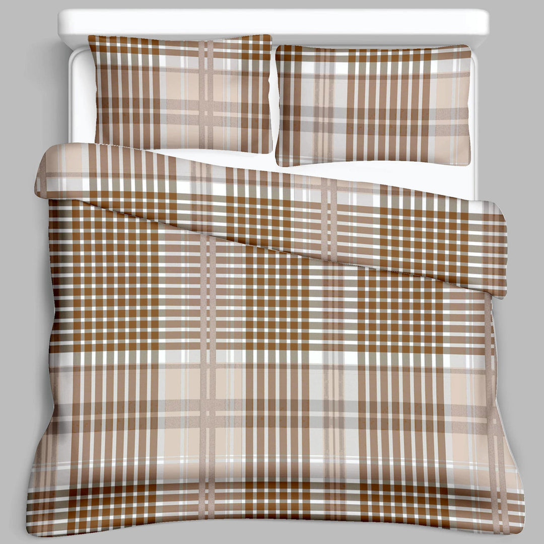 Bella Casa Fashion & Retail Ltd  BEDSHEET 90 X 100 Inch Double King Size Bedsheet with 2 Pillow Covers Cotton Geometric Design Multi Colour - Sunshine Collection