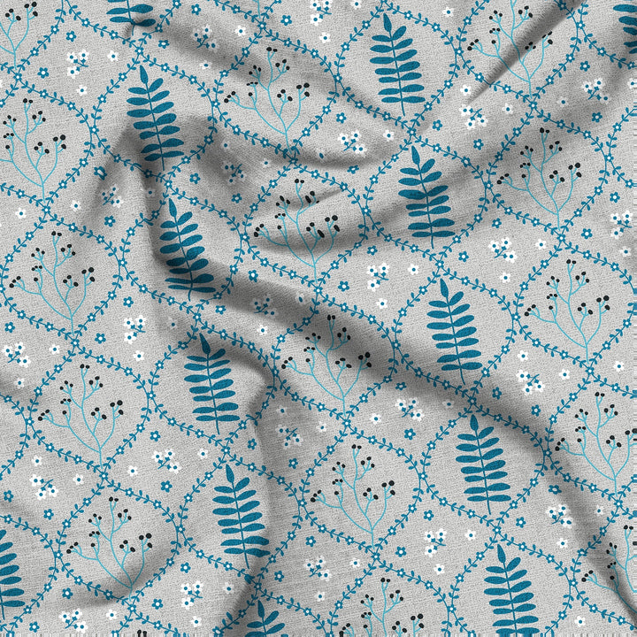 Bella Casa Fashion & Retail Ltd  BEDSHEET 90 X 108 Inch / Blue / Cotton Double Bedsheet Set Cotton King Size with 2 Pillow Covers Floral Design BlueColour - Stella Collection