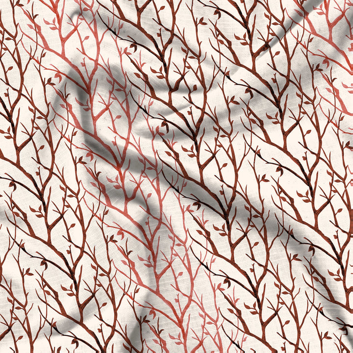 Bella Casa Fashion & Retail Ltd  BEDSHEET 90 X 108 Inch / Red / Cotton Double Bedsheet Set Cotton King Size with 2 Pillow Covers Floral Design Red & BrownColour - Stella Collection