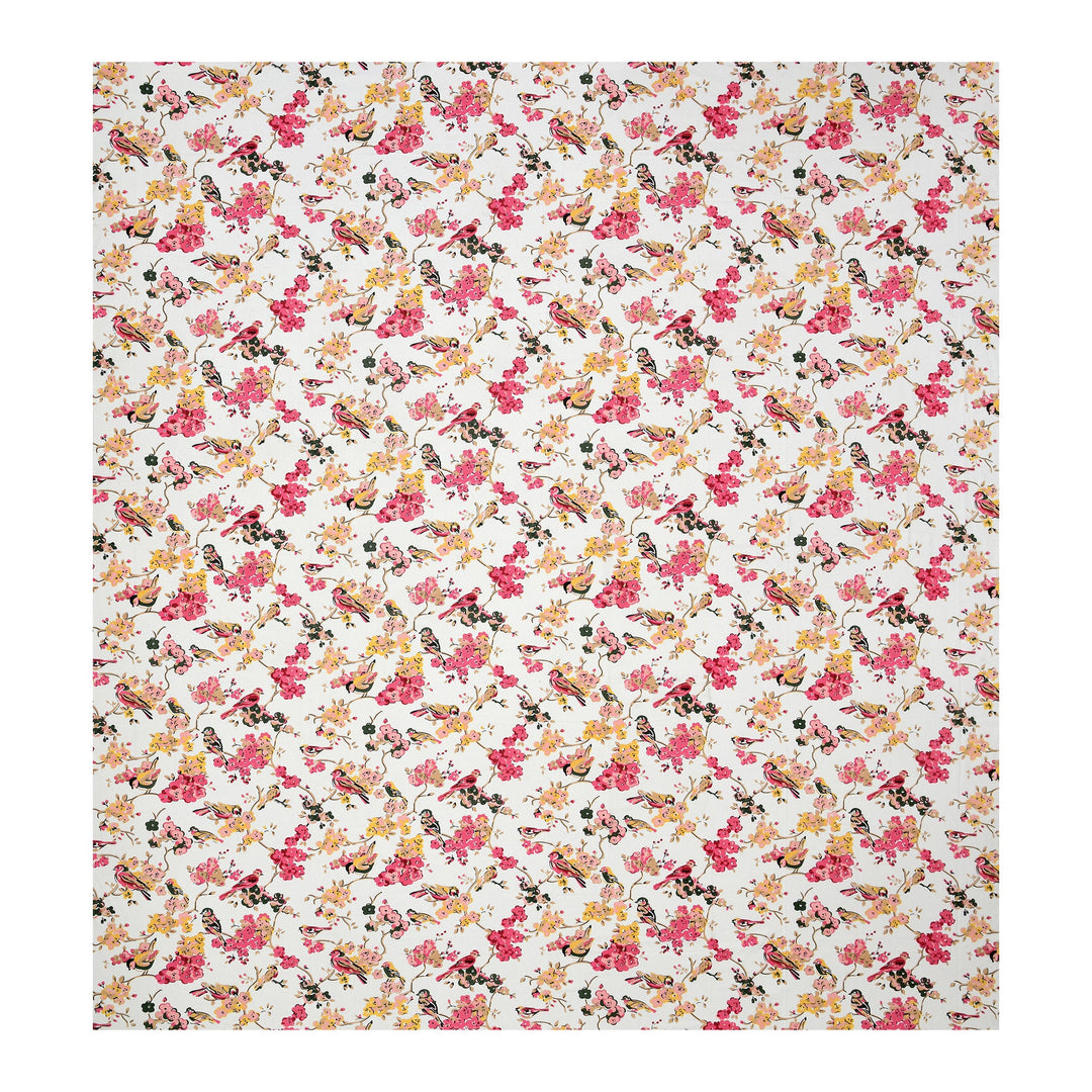 Bella Casa Fashion & Retail Ltd BEDSHEET 95 X 108 Inch / Multi Color / Cotton Double King Size Bedsheet Set Cotton with 2 Pillow Covers Floral Design Multi Colour - Snow Petals Collection