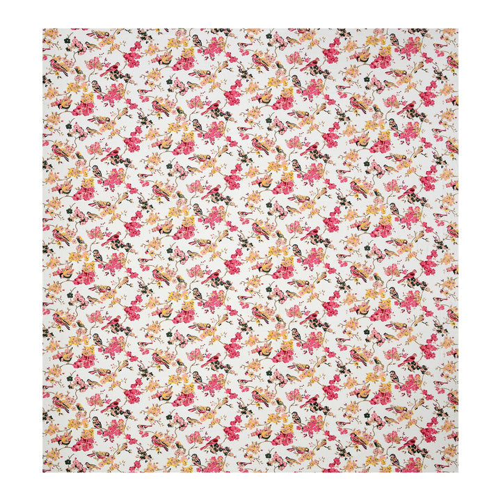 Bella Casa Fashion & Retail Ltd BEDSHEET 95 X 108 Inch / Multi Color / Cotton Double King Size Bedsheet Set Cotton with 2 Pillow Covers Floral Design Multi Colour - Snow Petals Collection