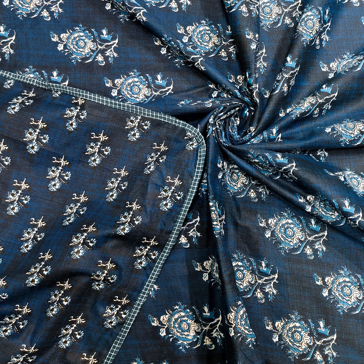 Bella Casa Fashion & Retail Ltd  Dohar 60 X 90 Inch / Blue / Cotton Single Dohar / AC Blanket Reversible| Size: 152 X 228 CM - Canva Collection