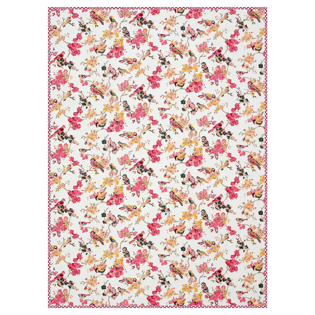 Bella Casa Fashion & Retail Ltd Dohar 60 X 90 Inch / Magenta & Yellow / Cotton Single Dohar/AC Blanket Cotton | Magenta & Yellow Colored Floral Printed | Size: 152 X 228 CM - Lotus Bloom Collection