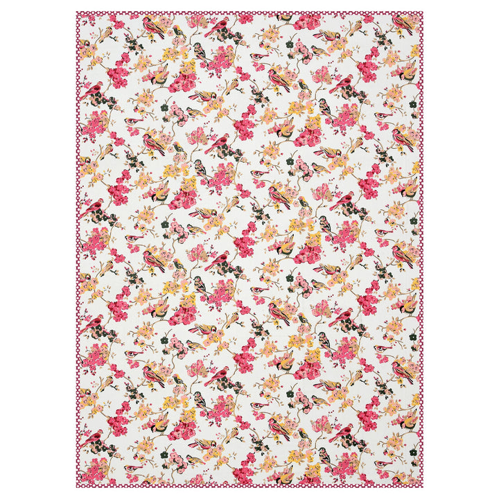 Bella Casa Fashion & Retail Ltd Dohar 60 X 90 Inch / Magenta & Yellow / Cotton Single Dohar/AC Blanket Cotton | Magenta & Yellow Colored Floral Printed | Size: 152 X 228 CM - Lotus Bloom Collection