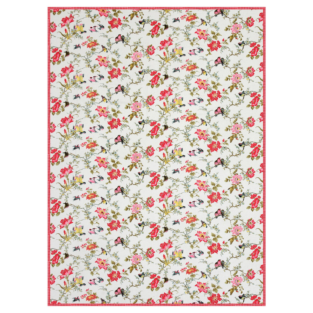 Bella Casa Fashion & Retail Ltd Dohar 60 X 90 Inch / Multi / Cotton Single Cotton Dohar/AC Blanket Cotton | Multi Colored Reversible Floral Printed | Size: 152 X 228 CM - Lotus Bloom Collection