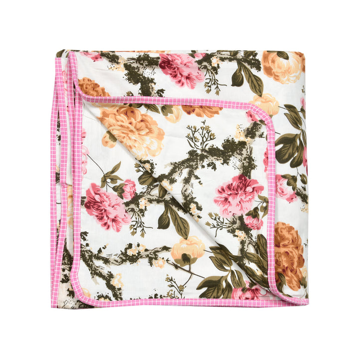 Bella Casa Fashion & Retail Ltd Dohar 90 X 100 Inch / Multi / Cotton Double Dohar/AC Blanket Cotton | Multi Colored Floral Printed | Size: 228 X 254 CM - Jaipuri Jharokha Collection
