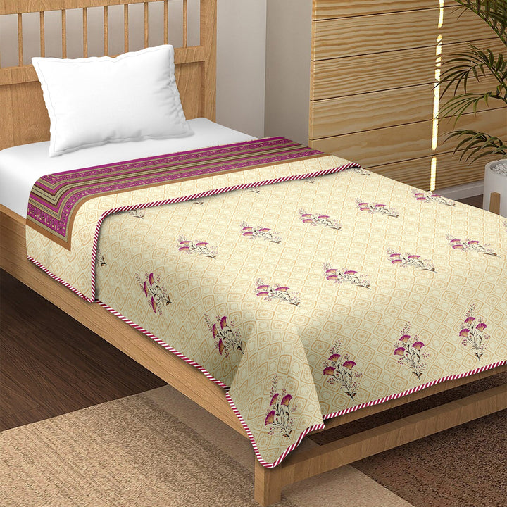 Bella Casa Fashion & Retail Ltd  Single Dohar / AC Blanket Reversible| Size: 152 X 228 CM - Canva Collection