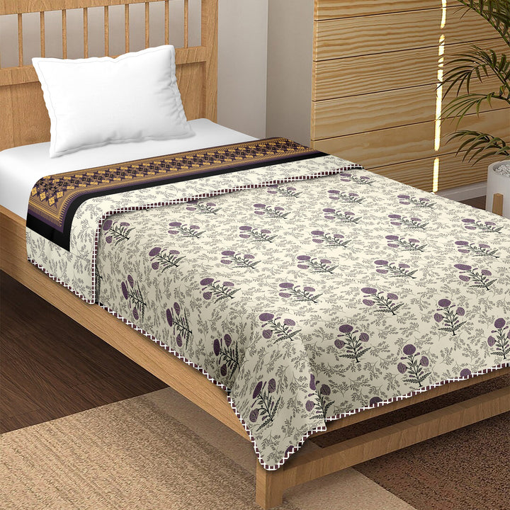 Bella Casa Fashion & Retail Ltd  Single Dohar / AC Blanket Reversible| Size: 152 X 228 CM - Canva Collection