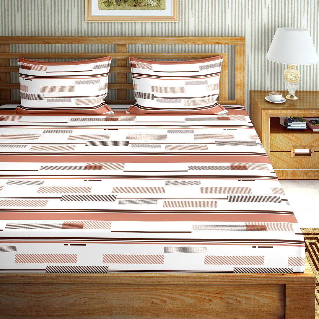 BELLA CASA FASHION BEDSHEET Double Bedsheet Set King Size Cotton Multi Colour - Mysterious Collection