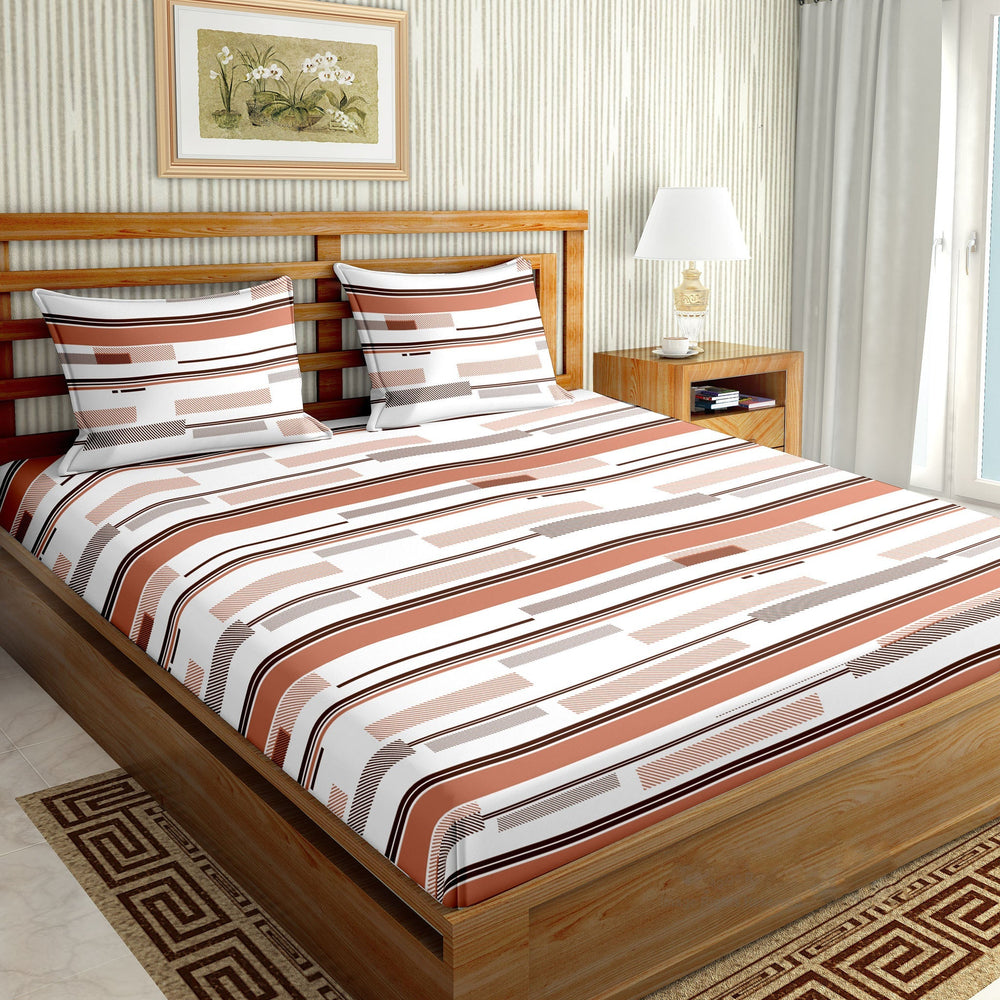 BELLA CASA FASHION BEDSHEET Double Bedsheet Set King Size Cotton Multi Colour - Mysterious Collection