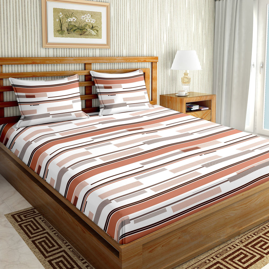 BELLA CASA FASHION BEDSHEET Double Bedsheet Set King Size Cotton Multi Colour - Mysterious Collection