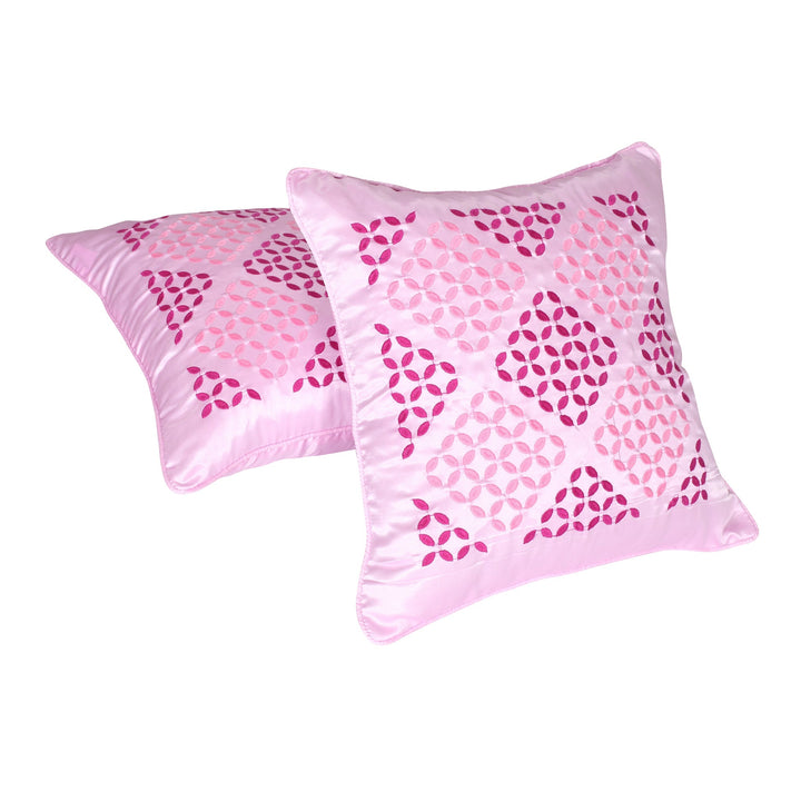 BELLA CASA FASHION Cushion Cover Utsav Polyester Embroidered Cushion Covers Pack of 2