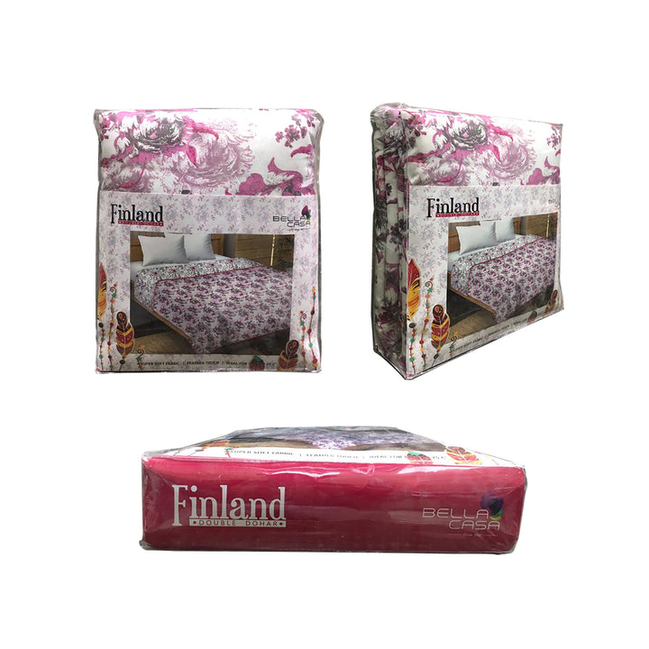 Double Dohar/AC Blanket Reversible Cotton | Size: 228 X 254 CM - Finland Collection