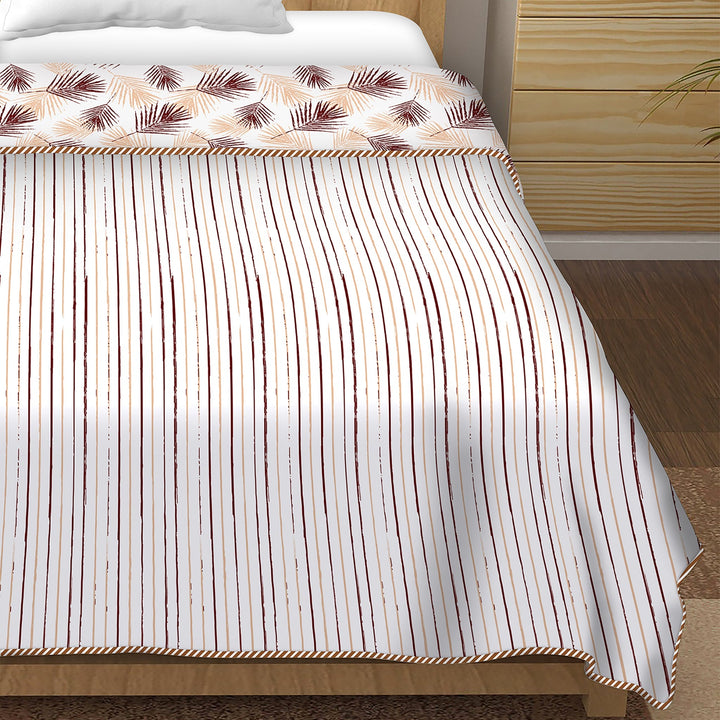 BELLA CASA FASHION Dohar Single Dohar/AC Blanket Reversible Cotton| Size: 152 X 228 CM - Plum Dohar