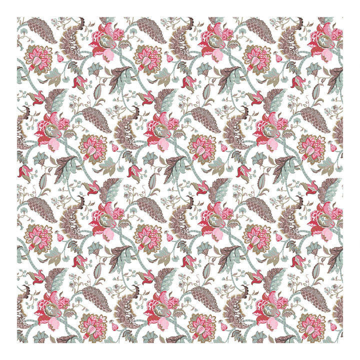Bella Casa Fashion & Retail Ltd  BEDSHEET Double Bedsheet King Size Cotton Floral Pink Colour with 2 Pillow Covers - Genteel Collection