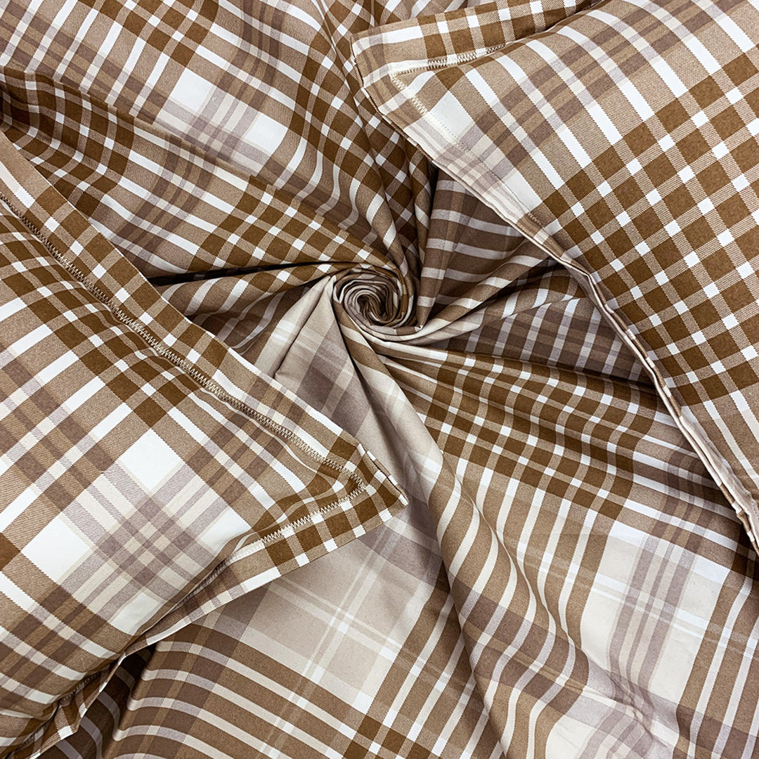 Bella Casa Fashion & Retail Ltd  BEDSHEET Double Bedsheet King Size Cotton Geometric Multi Colour with 2 Pillow Covers - Sunshine Collection