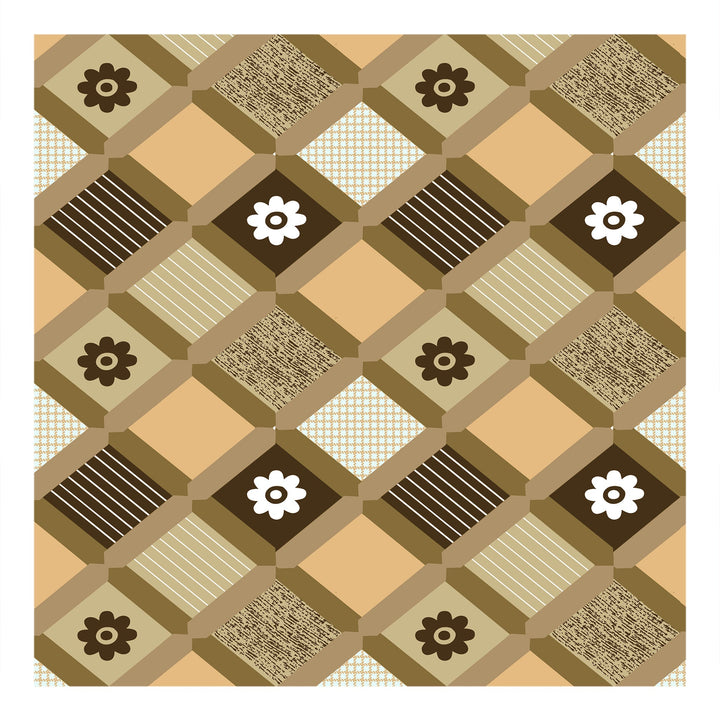 Bella Casa Fashion & Retail Ltd  BEDSHEET Single Cotton Abstract Brown Colour Bedsheet with 1 Pillow Cover- Cuddle Collection