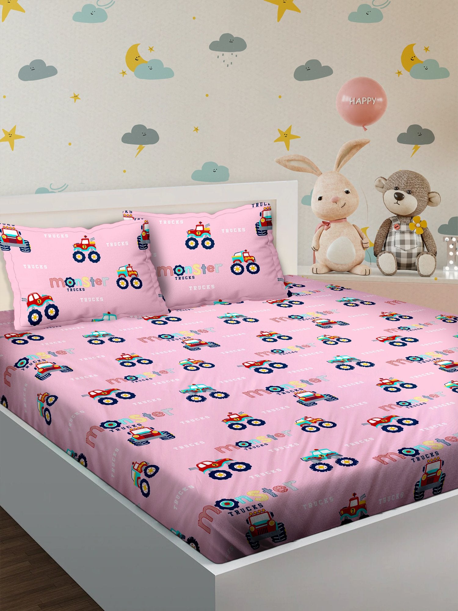 Double Bedsheet Set Super King Size 180 TC 100 % Cotton - Kids