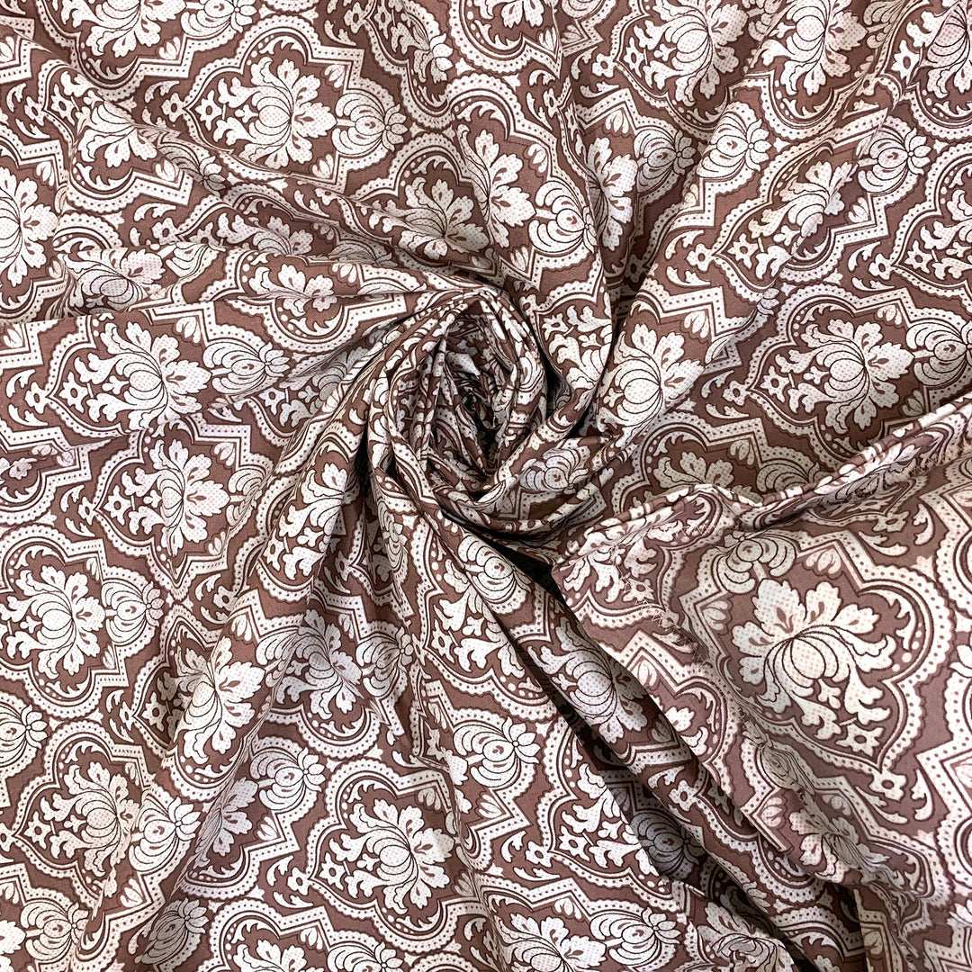 Bella Casa Fashion & Retail Ltd  Cotton Single Brown Colour Bedsheet with 1 Pillow Cover- Cuddle Collection