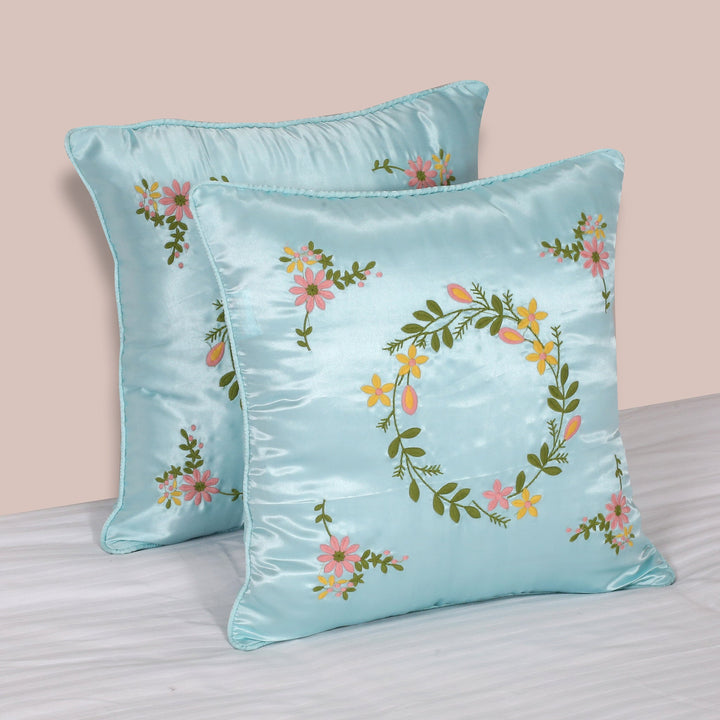 Bella Casa Fashion & Retail Ltd  Cushion Cover Utsav Polyester Embroidered Cushion Covers Pack of 2